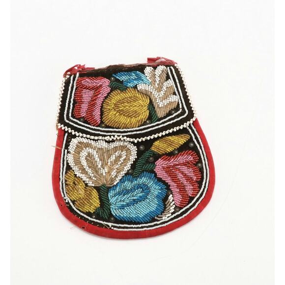 👜 Antique Floral Beaded Purse – Attributed to Whiting & Davis, c.1910 - Picture 1 of 5